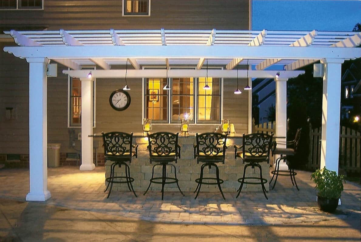 Adding lights to your outdoor bar is quite easy the idea is to create a cozy atmosphere