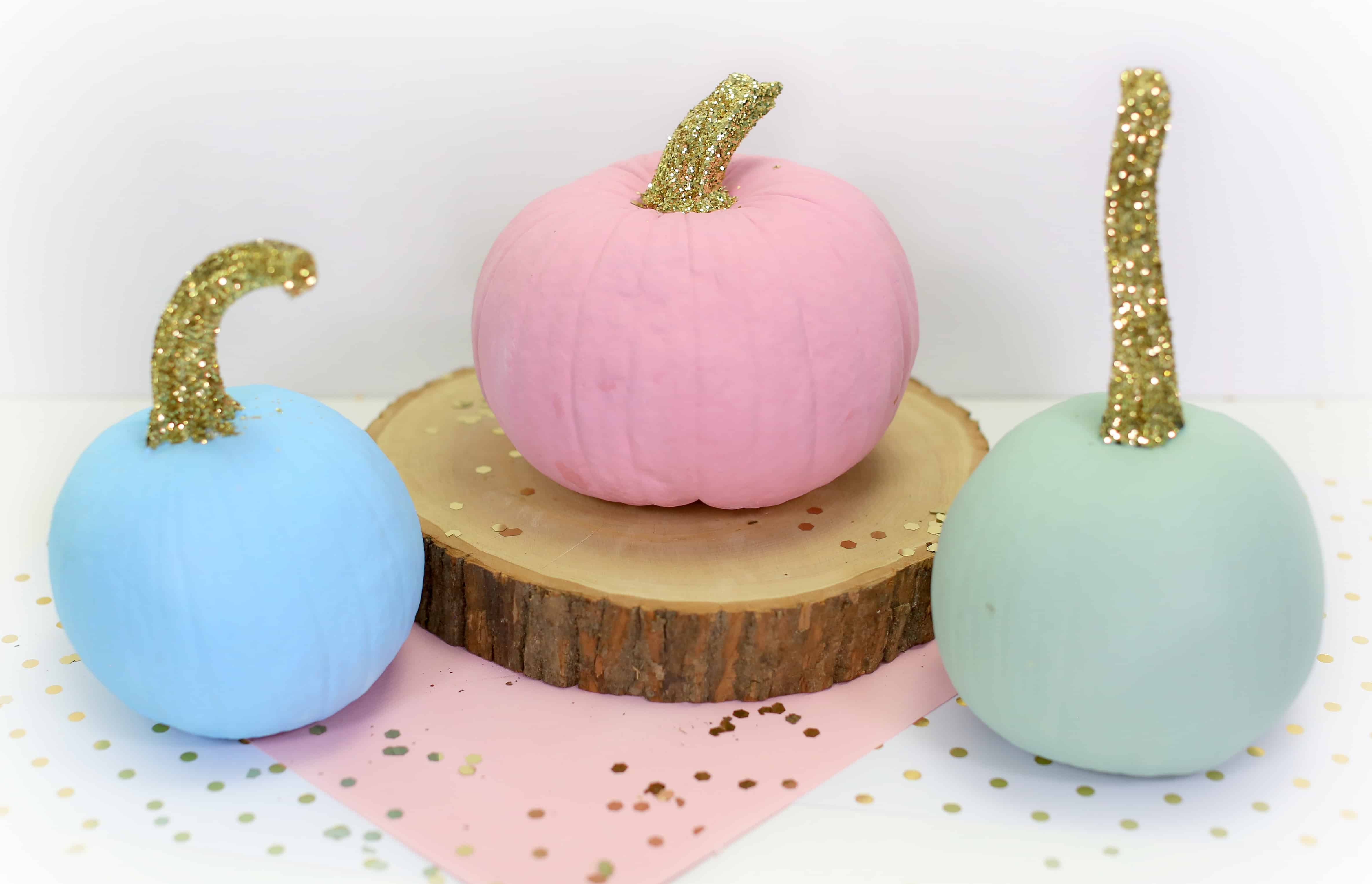 Paint your pumpkin in an unusual color such as pink for fall for an added touch of modern to your decor.