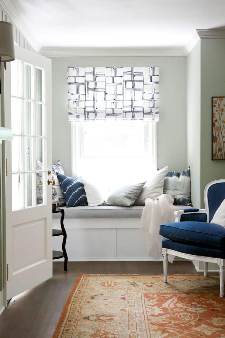 If you have windows in your awkward corner you can also create a reading nook by adding a seating bench.