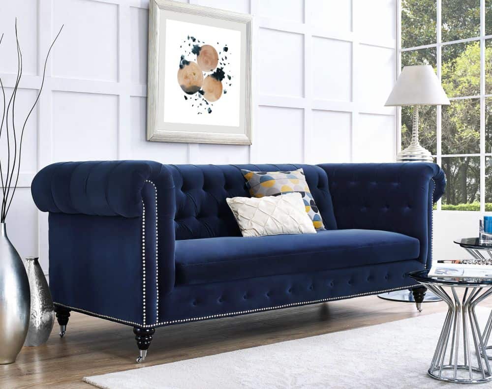 If you really want to make your velvet couch the main attraction