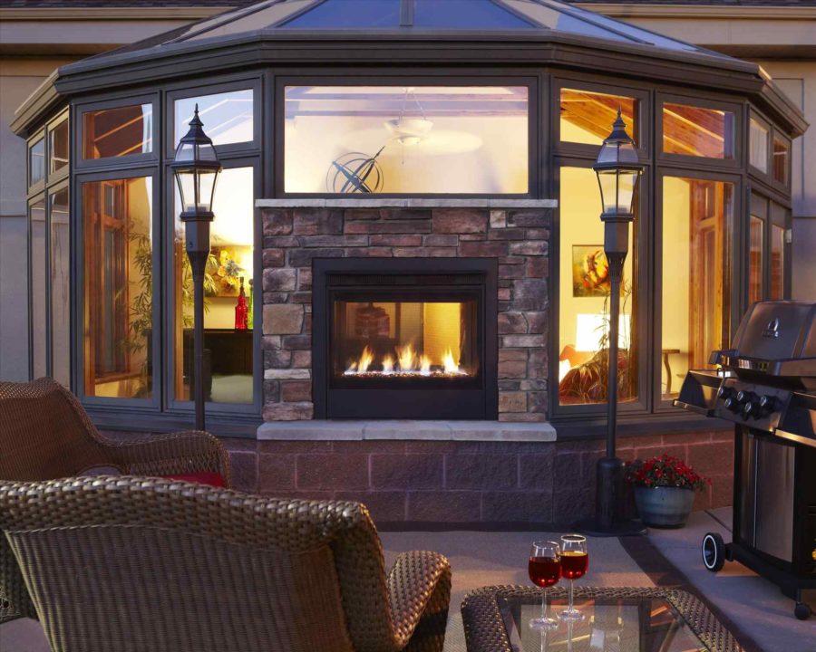 These 15 Double-Sided Fireplaces Wishing For The Coldest ...