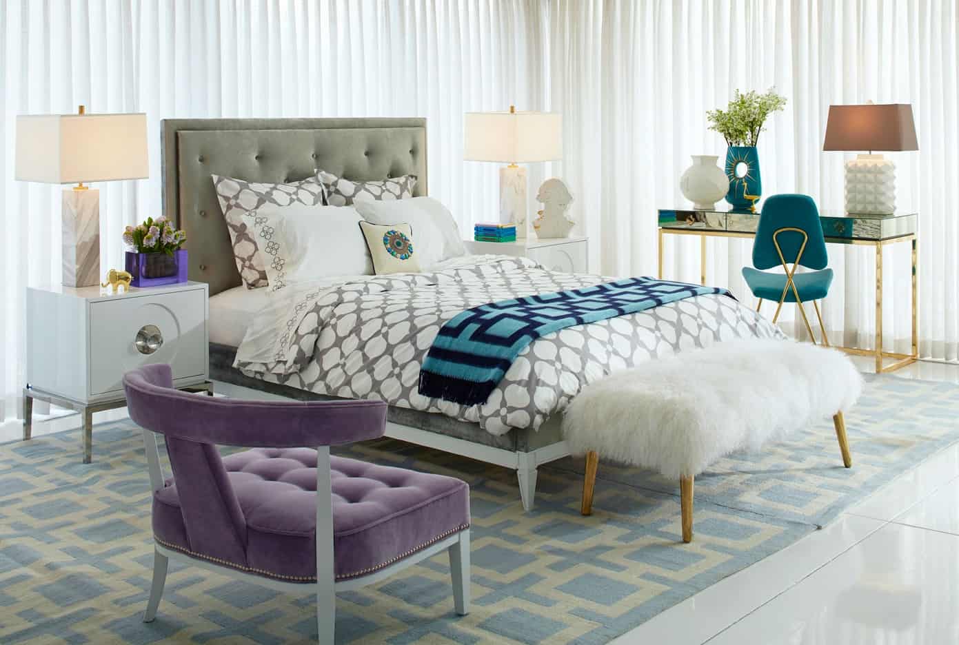 fur bench The Top Best Ways to Decorate the End of Your Bed
