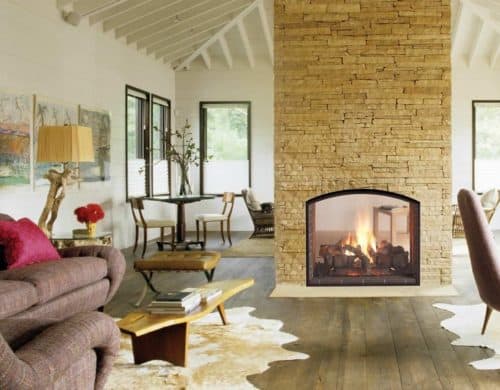 These 15 Double-Sided Fireplaces Wishing For The Coldest Nights of the Year