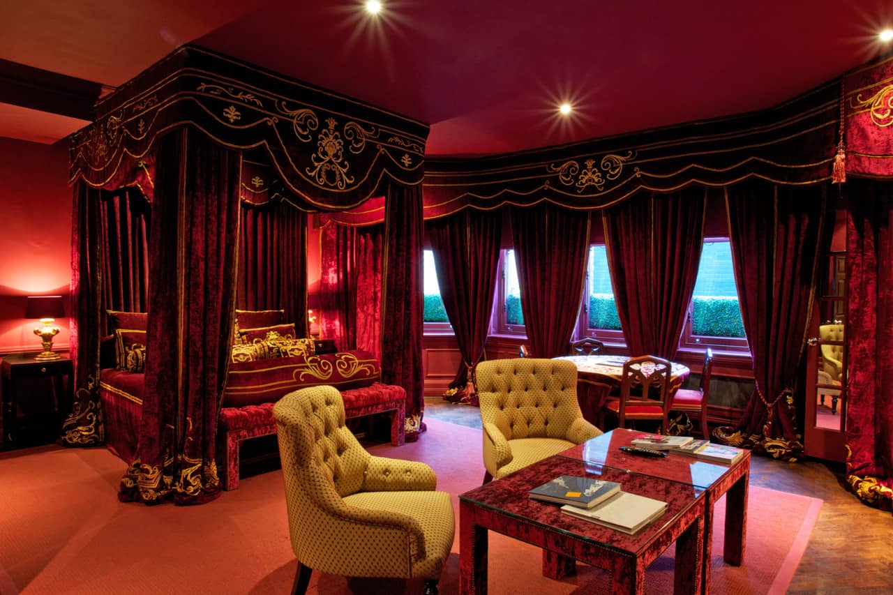 royal red bedroom