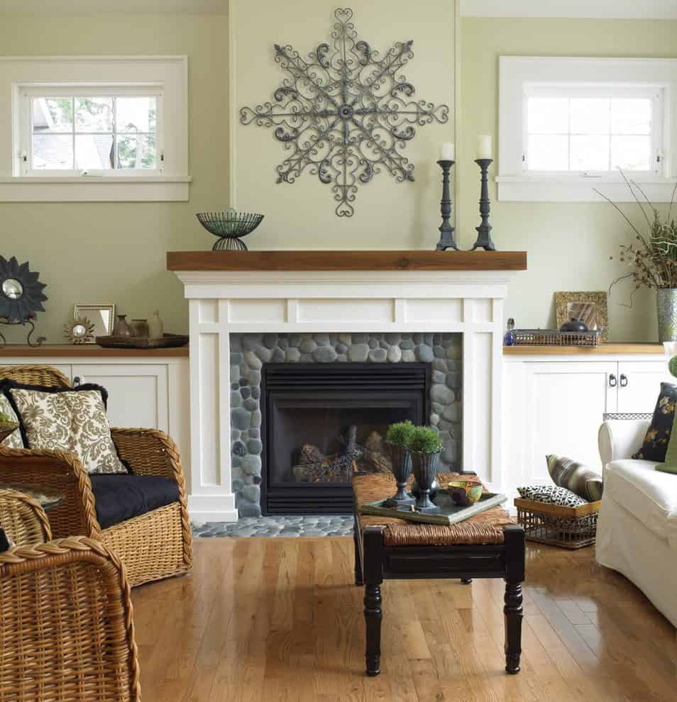 If you do not want to paint your fireplace sage green you can always