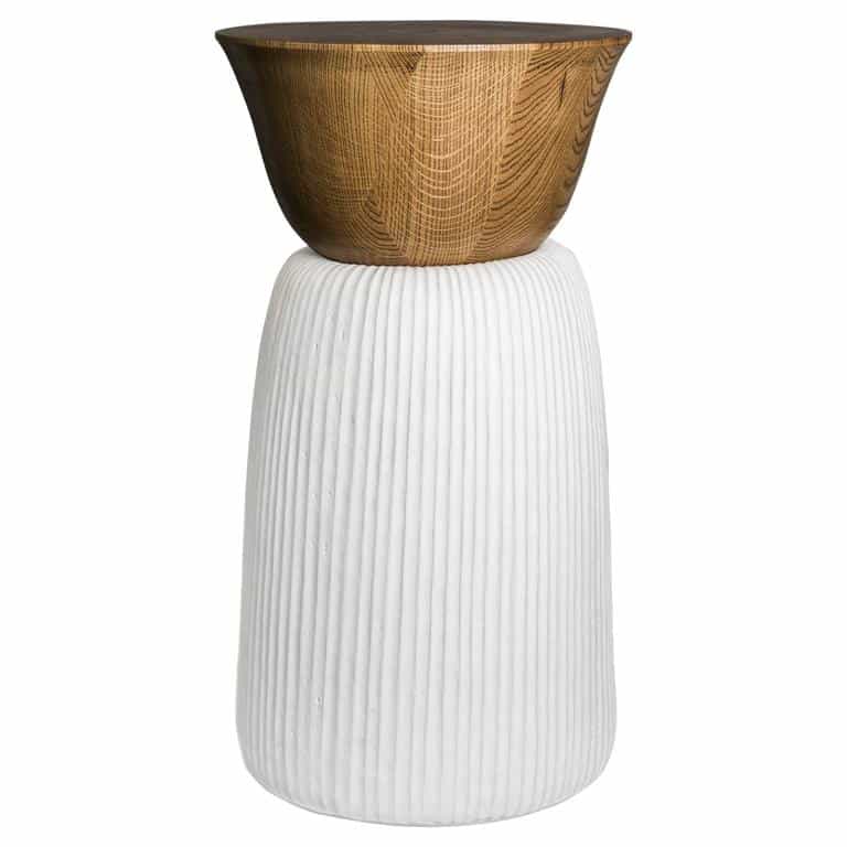 slepicka side table white and gold