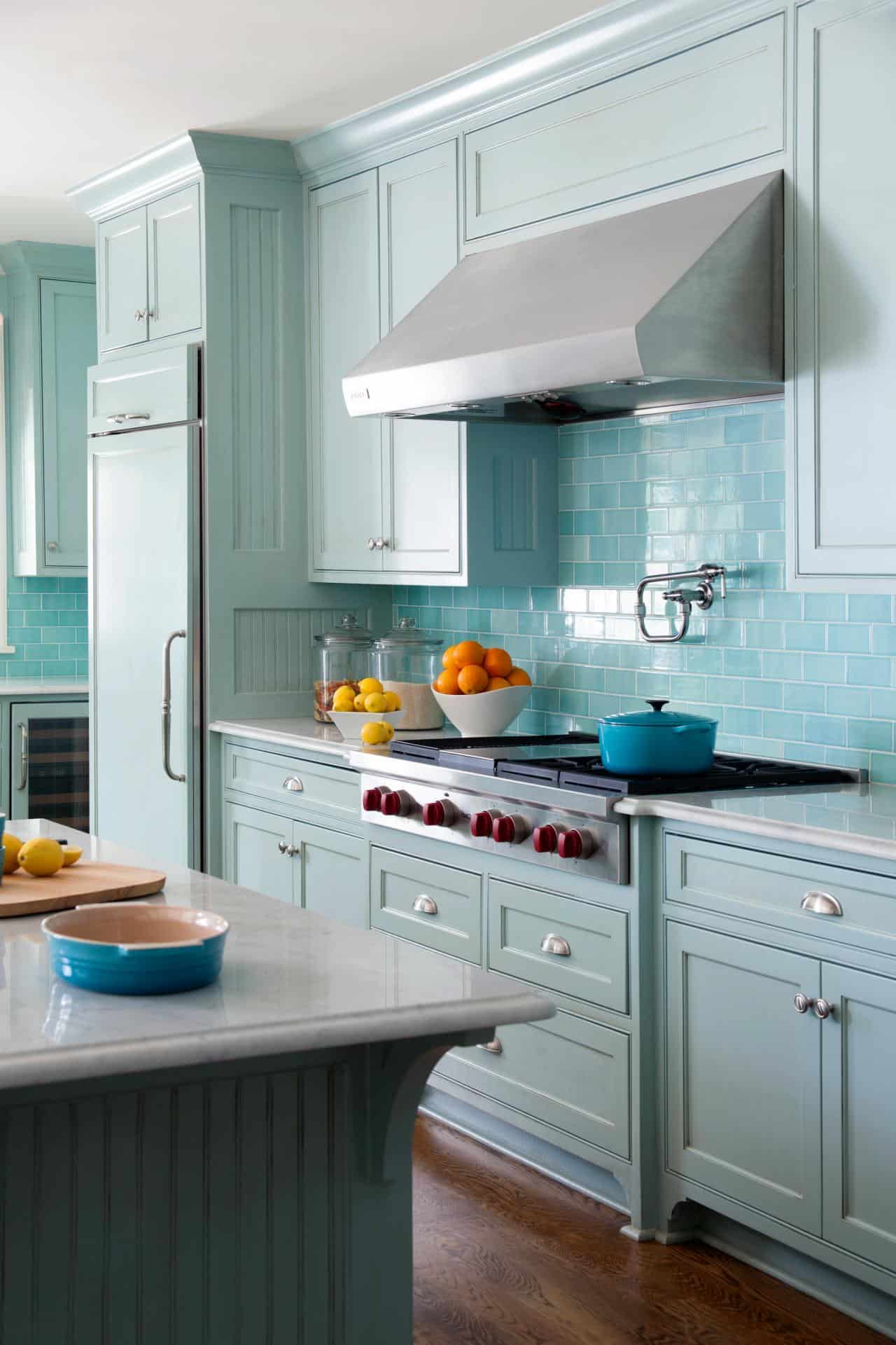 kitchen retro turquoise backsplash tile upgrade current