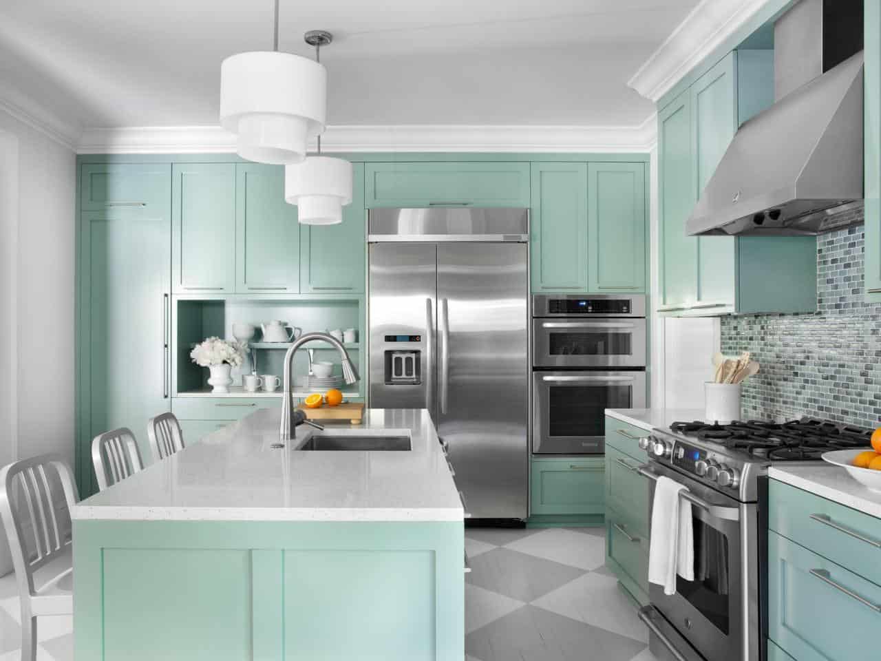 The kitchen may seem like it is the last place you may want to use such a bold shade in