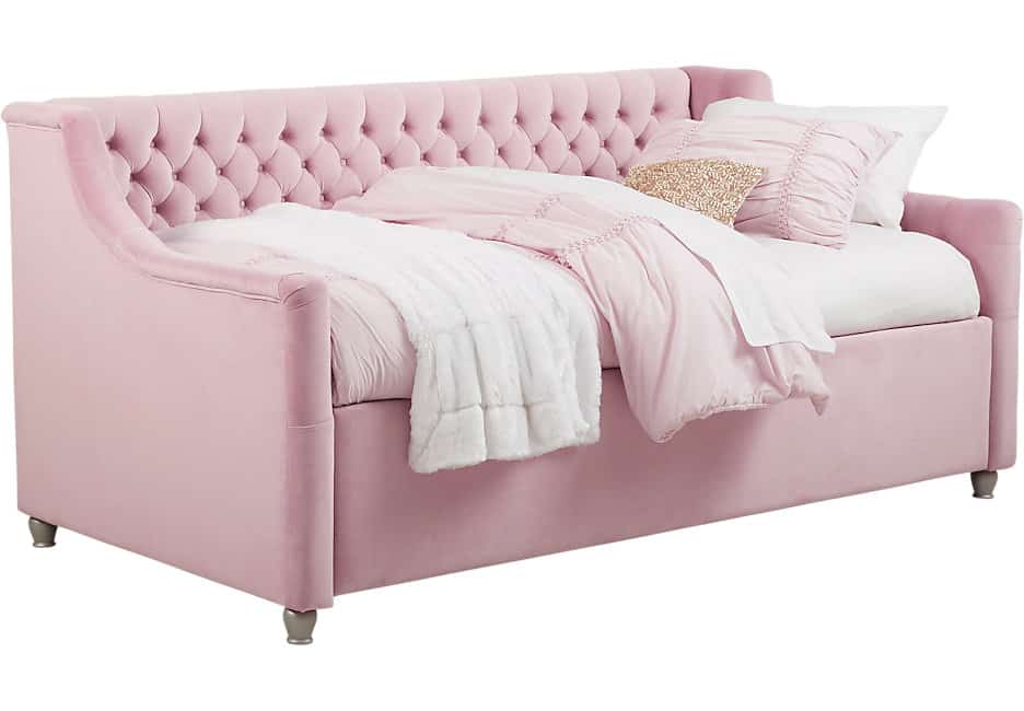 light pink twin daybed