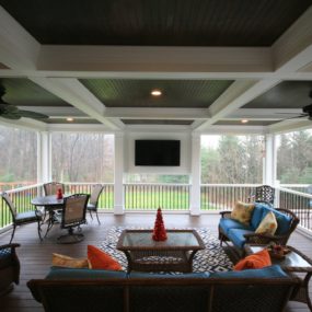 Add screening to your deck when you want to create a more enclosed space.