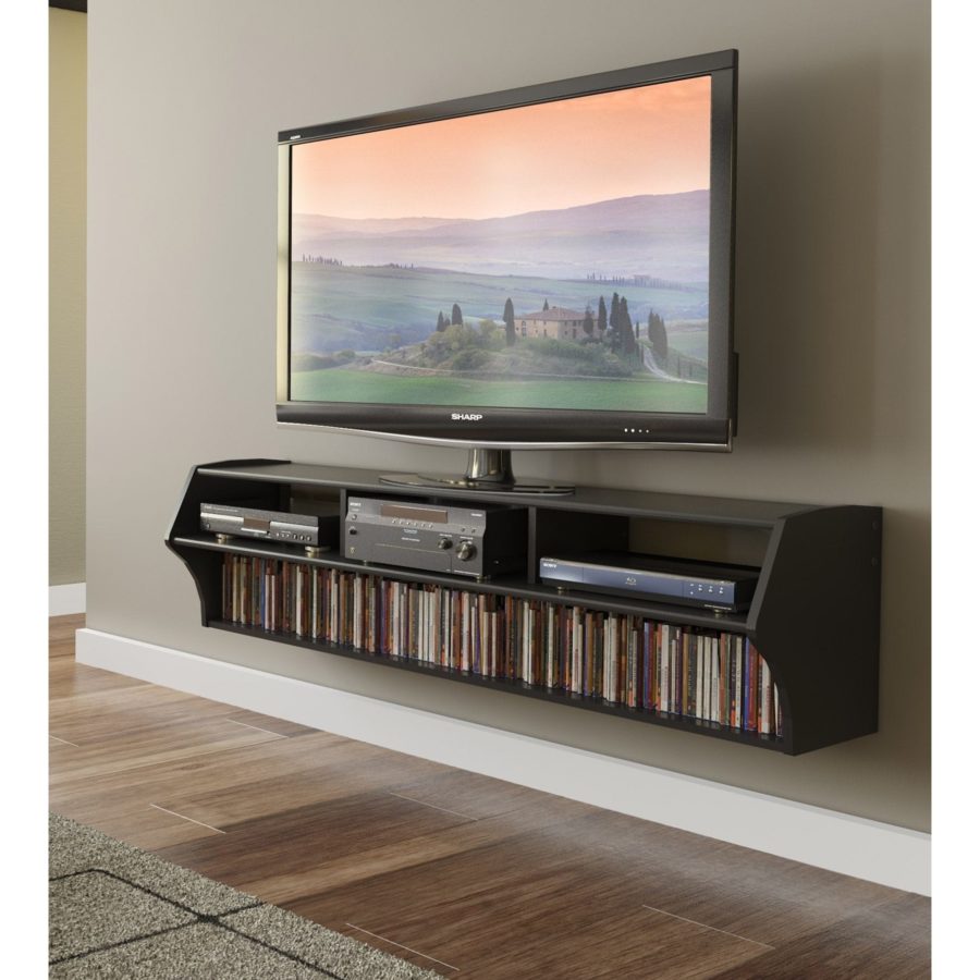 Broadway Altus Plus Black Floating Tv Stand 900x900 