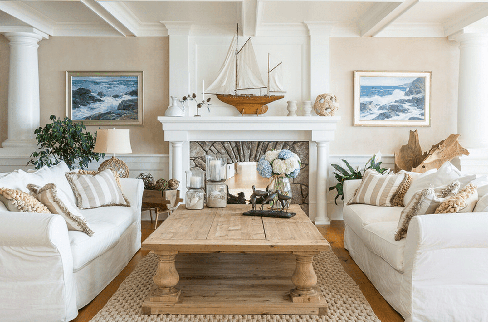 coastal living room artwork