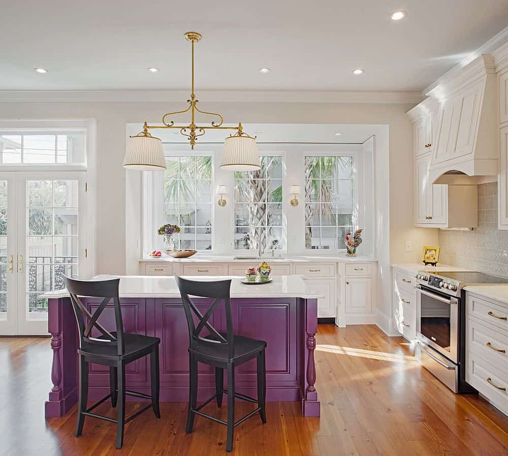 purple kitchen island