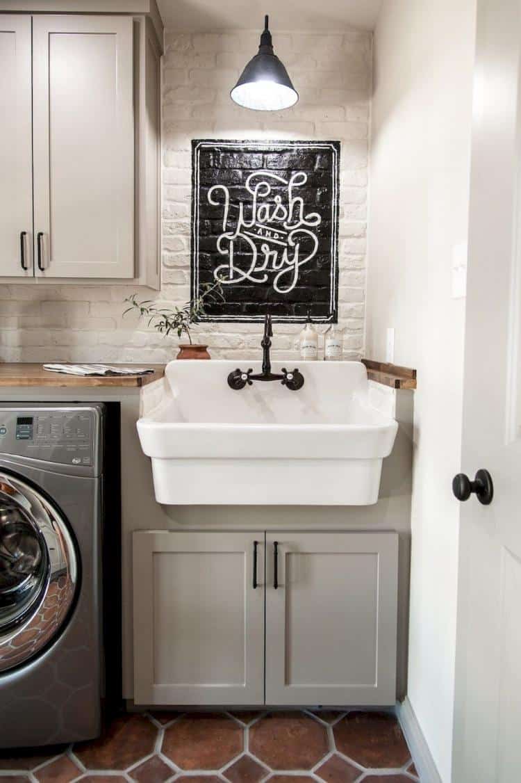 rustic laundry room