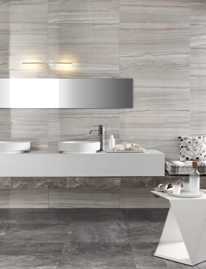 tiles from top to bottom Grey Bathroom Trends That Are A Must See