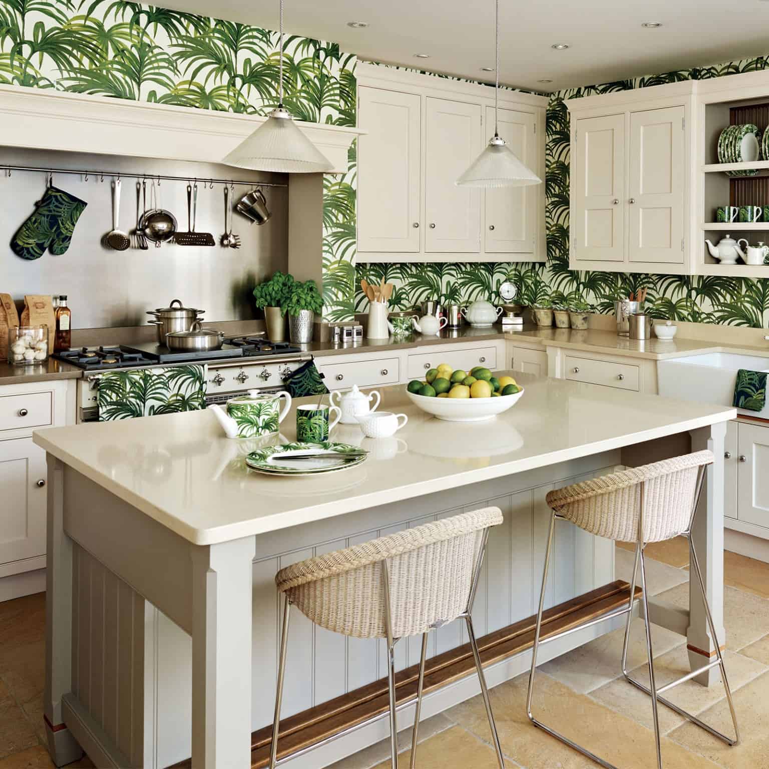 tropical kitchen wallpaper