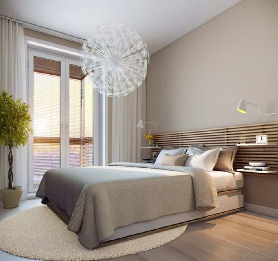 Tan Zen Modern Bedroom