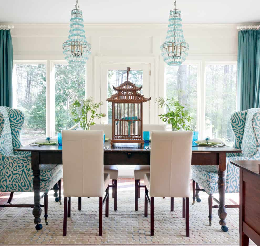 eclectic dining table