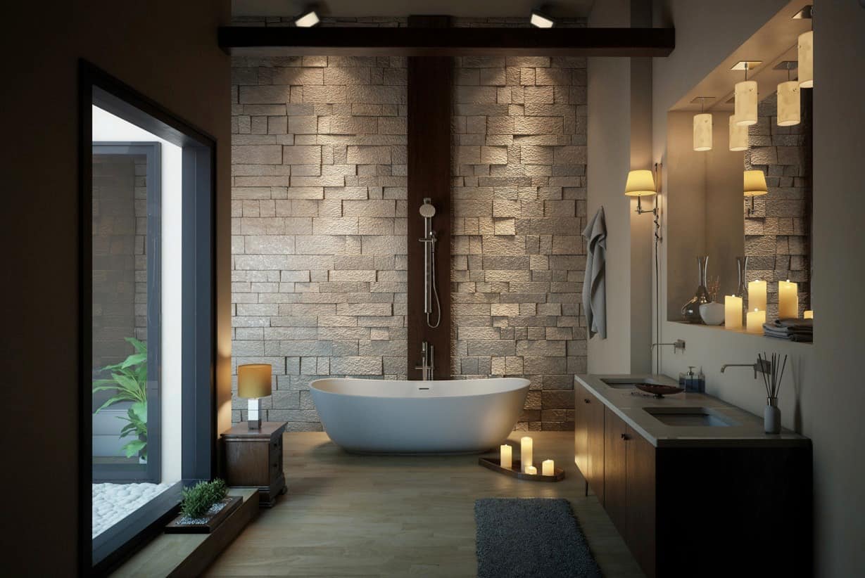 symmetry in bathroom - Основы дизайна для мечтательной ванной комнаты