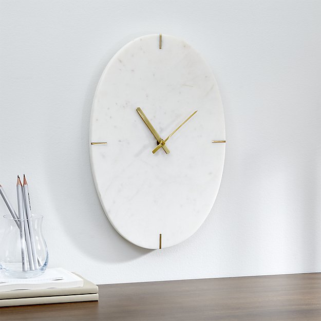 marble white clock