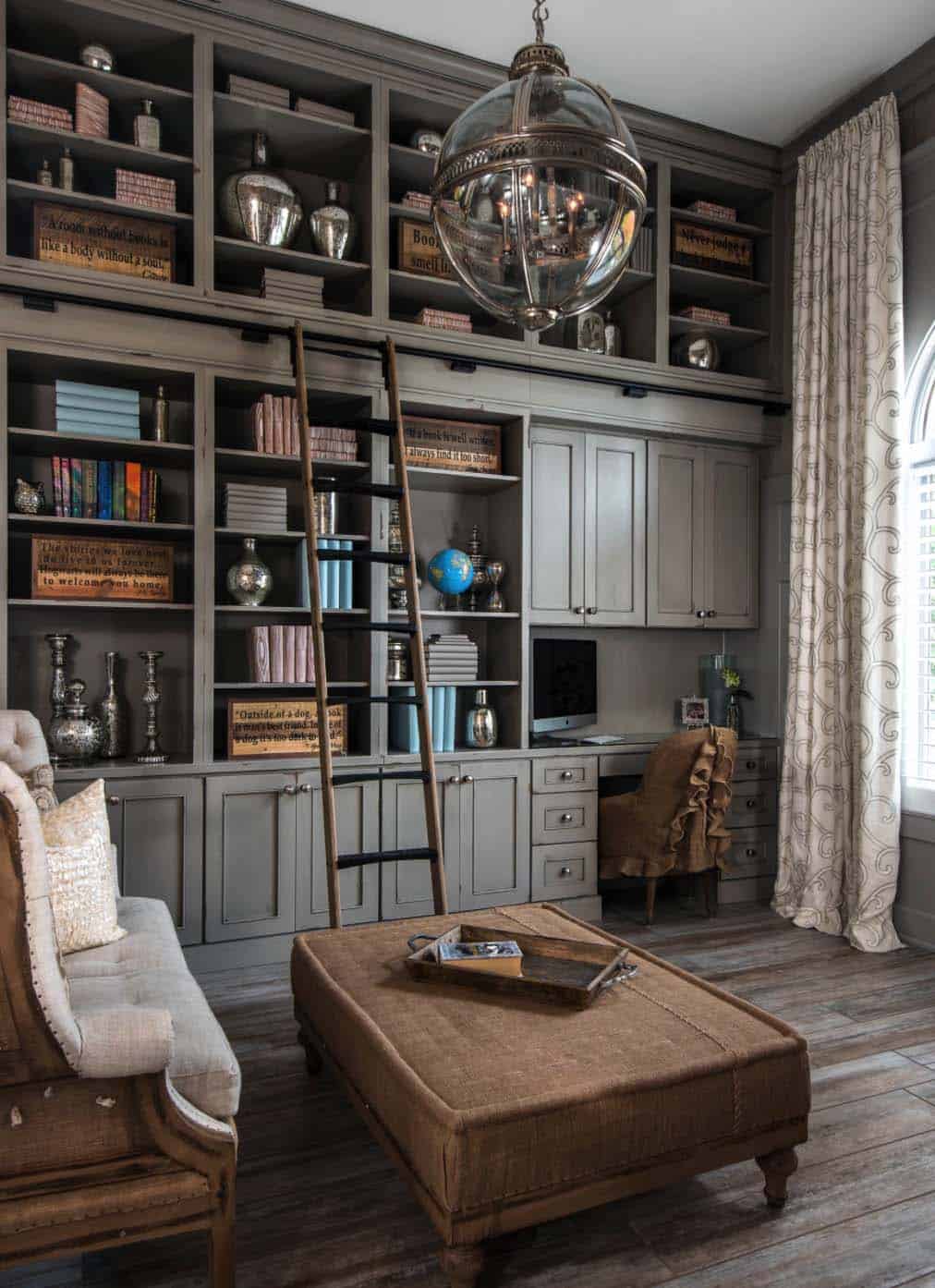 neutral home library