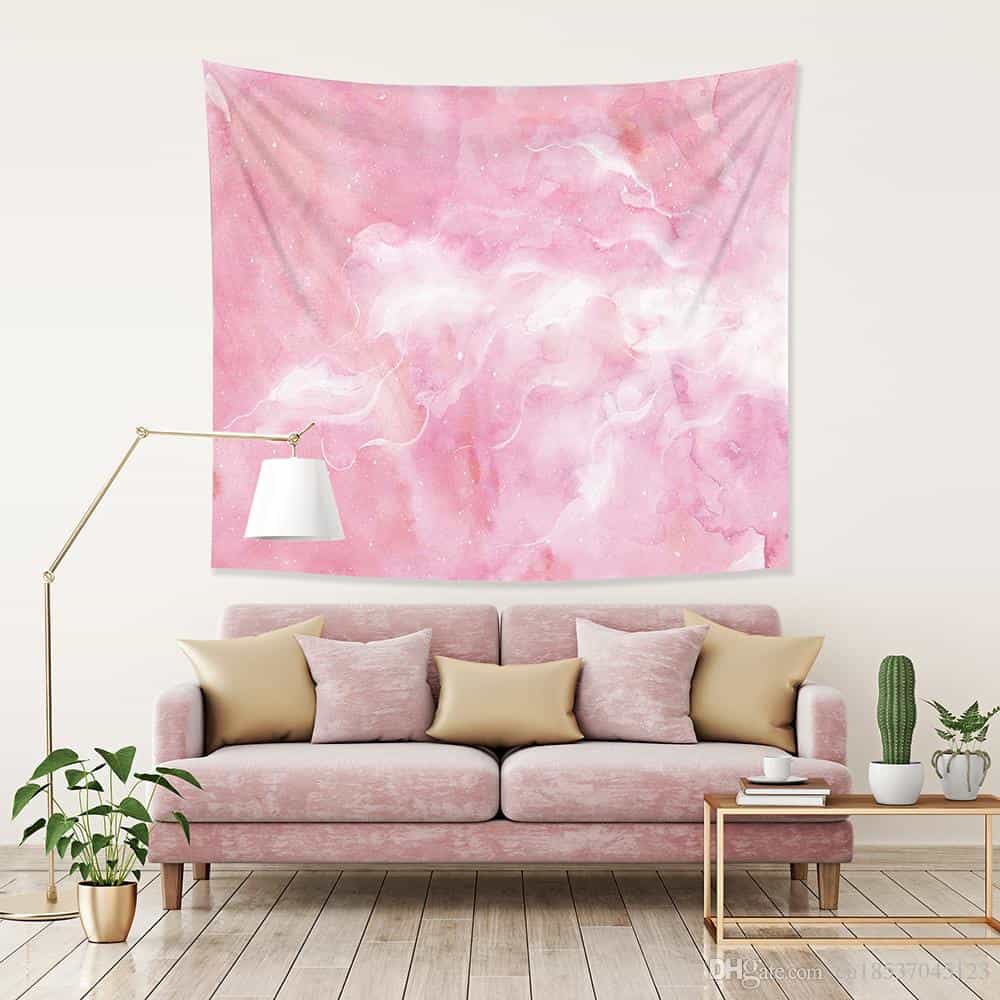 pink marble tapestry