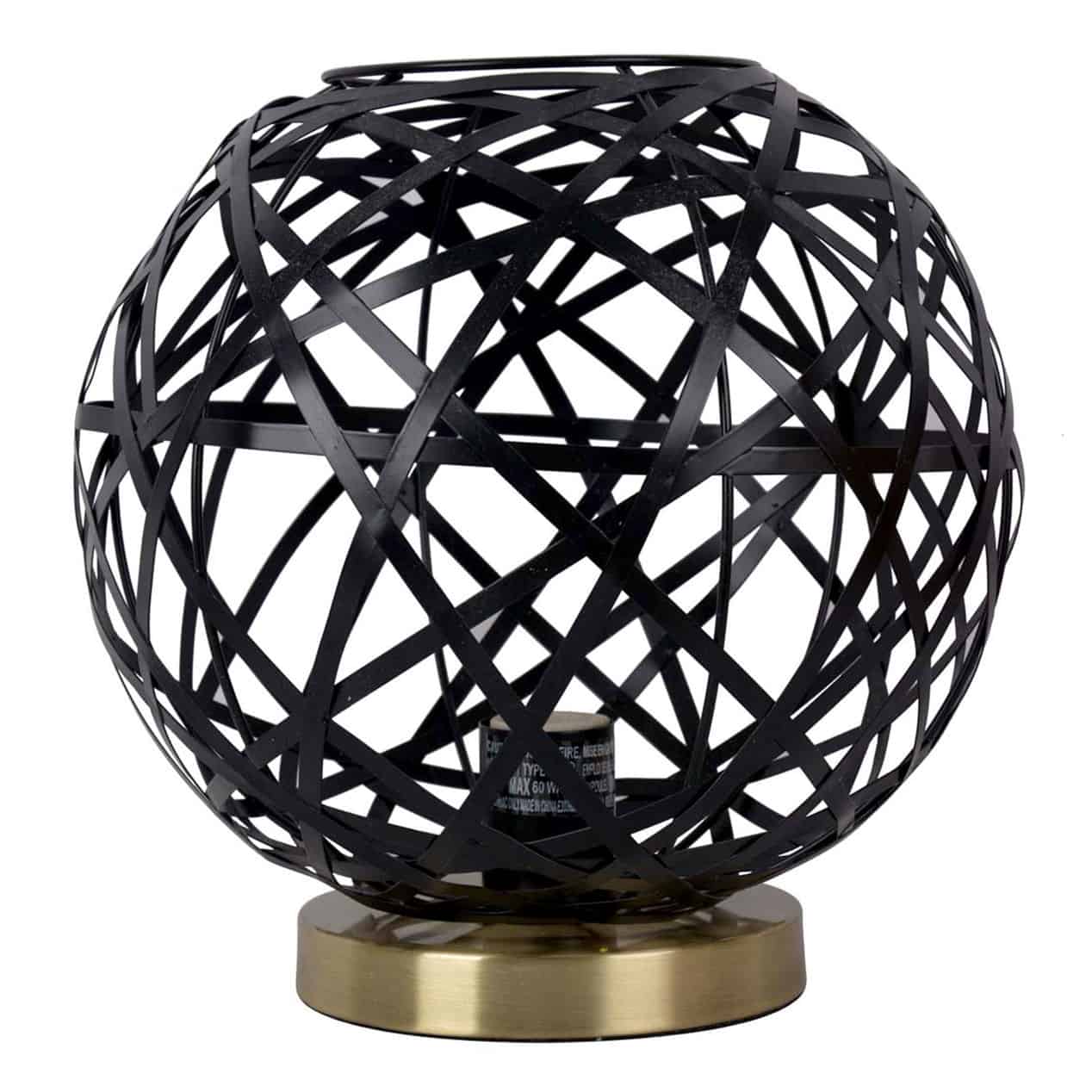 round black wire table lamp