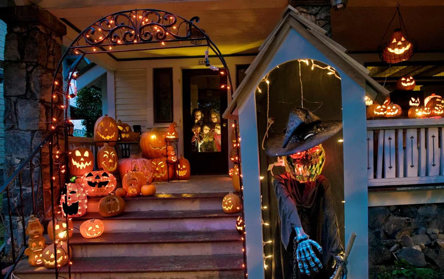 diy halloween porch light covers