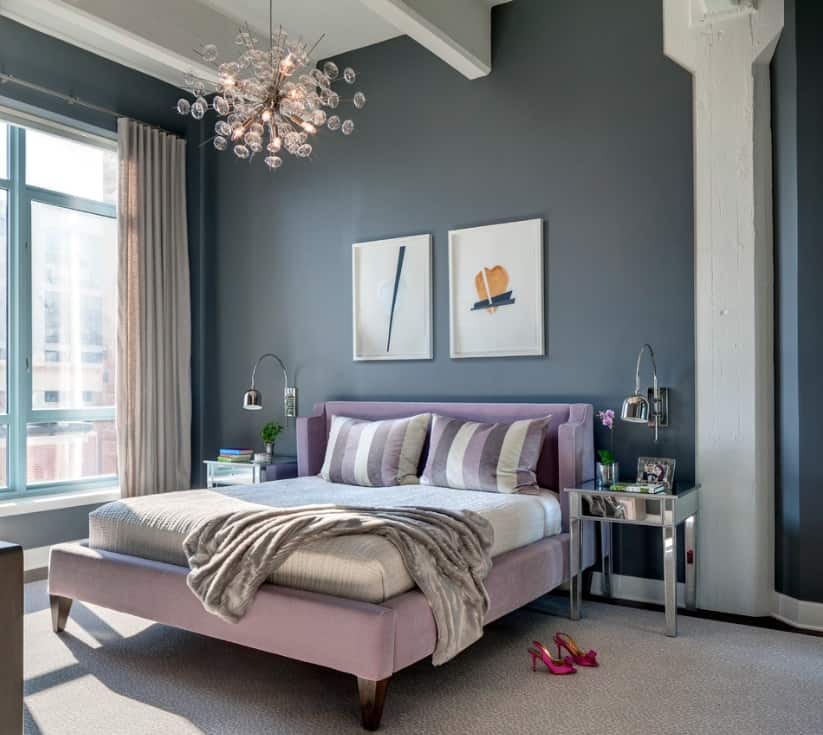 mixed material modern bedroom