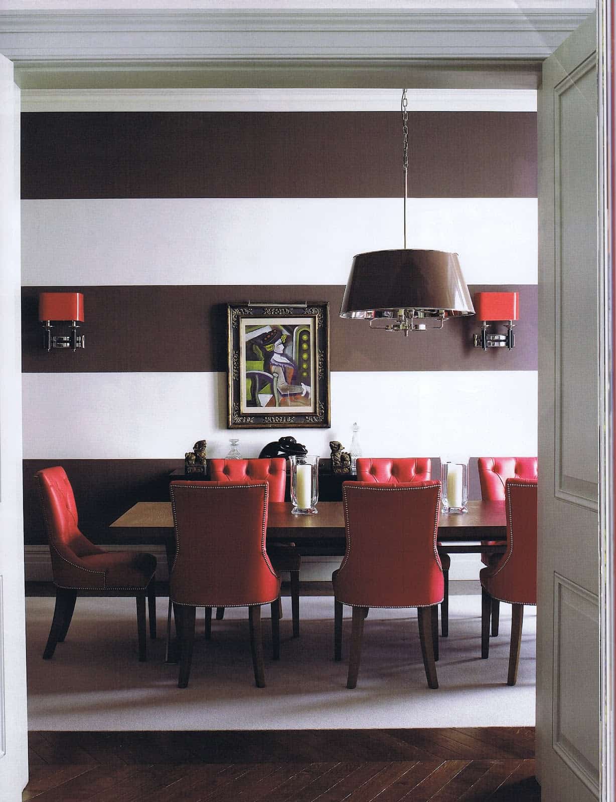 ruby tones in dining room