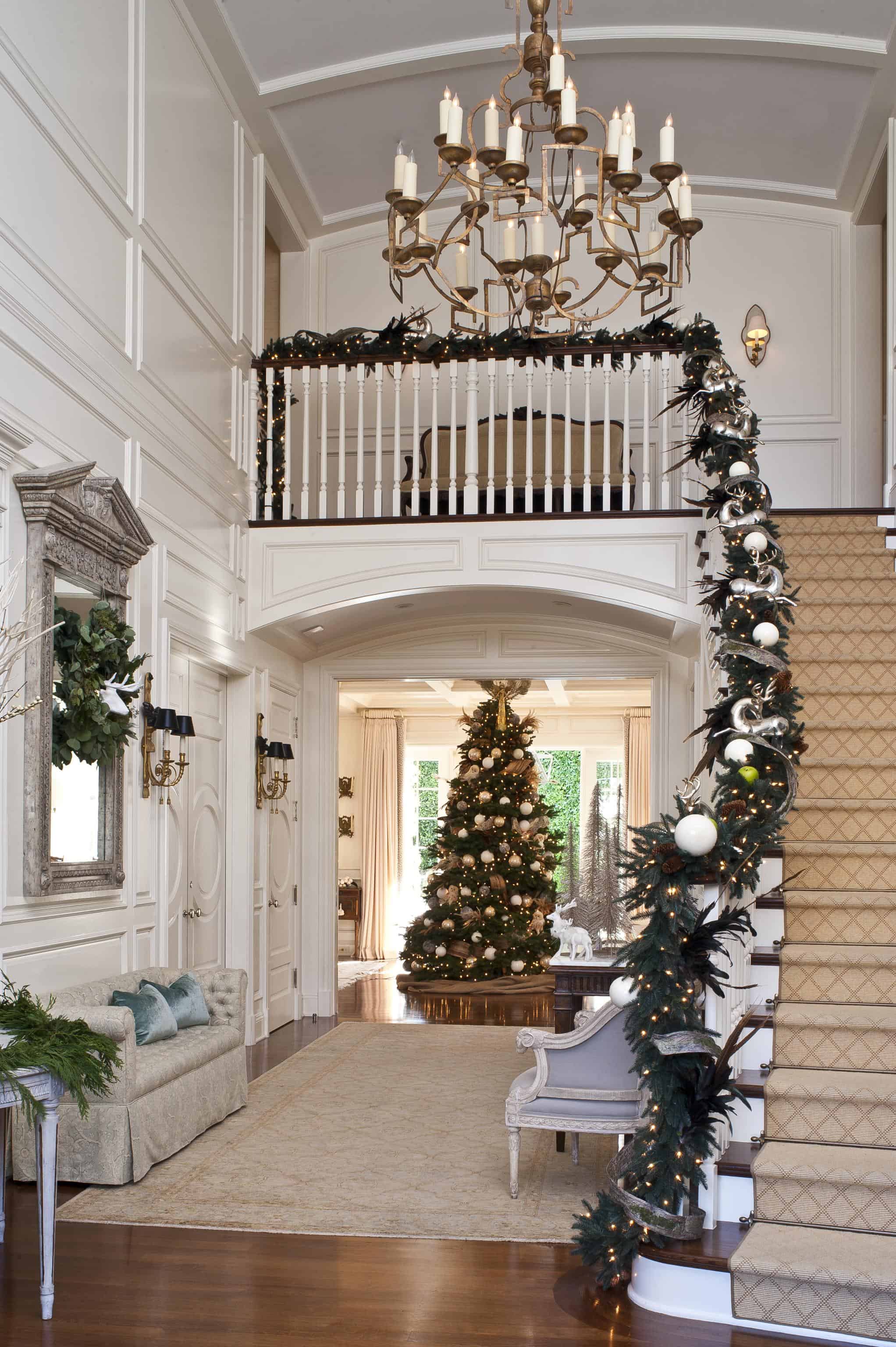 garland on staircase