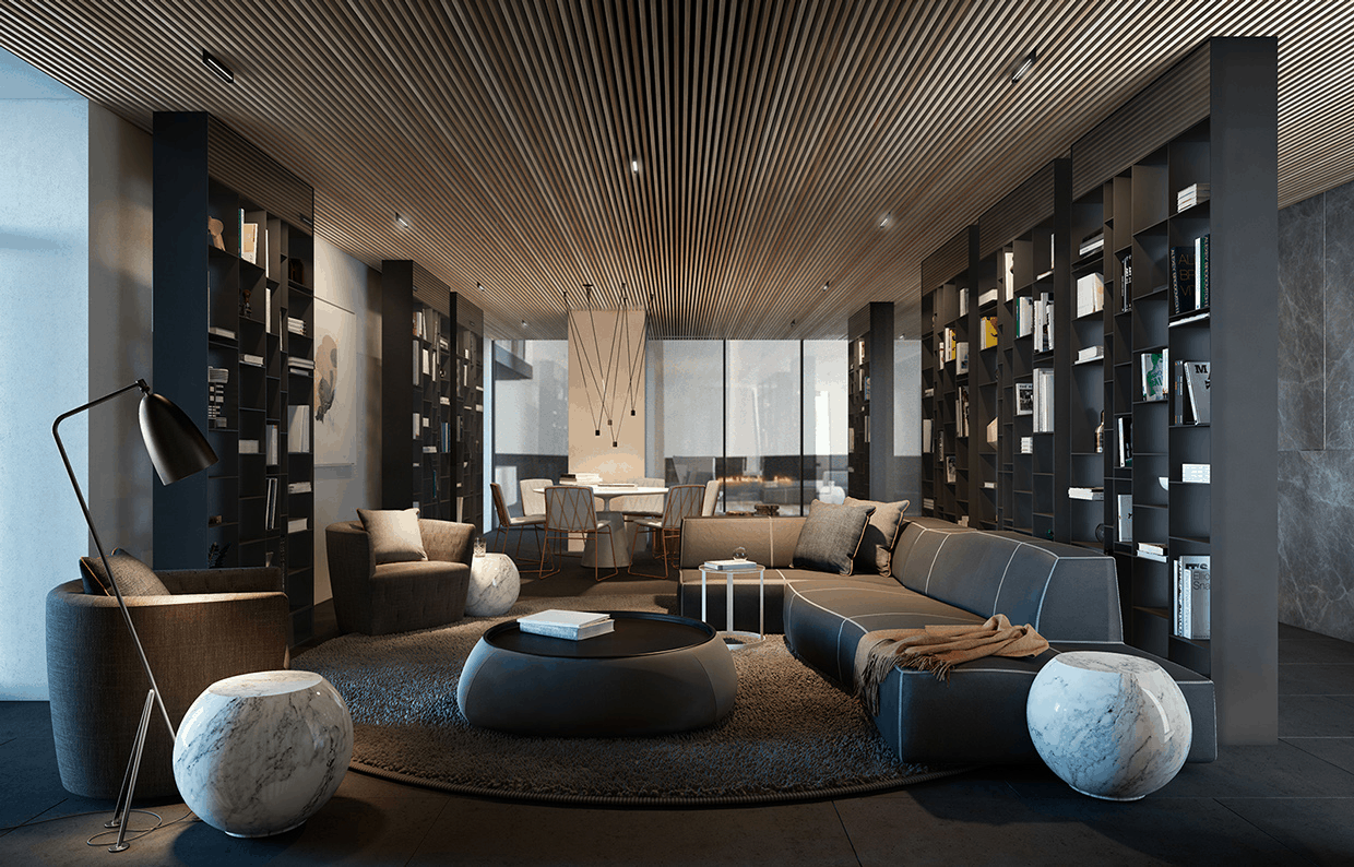 wood living room