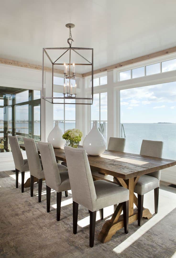 dining room with a view