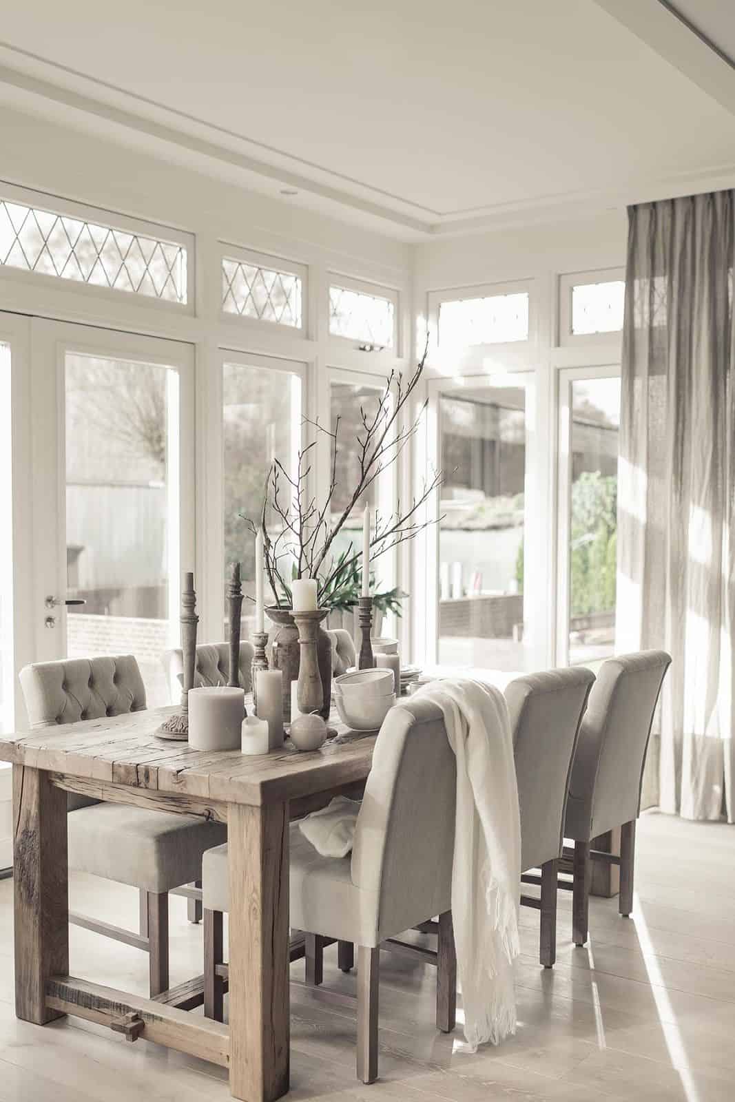 taupe dining room