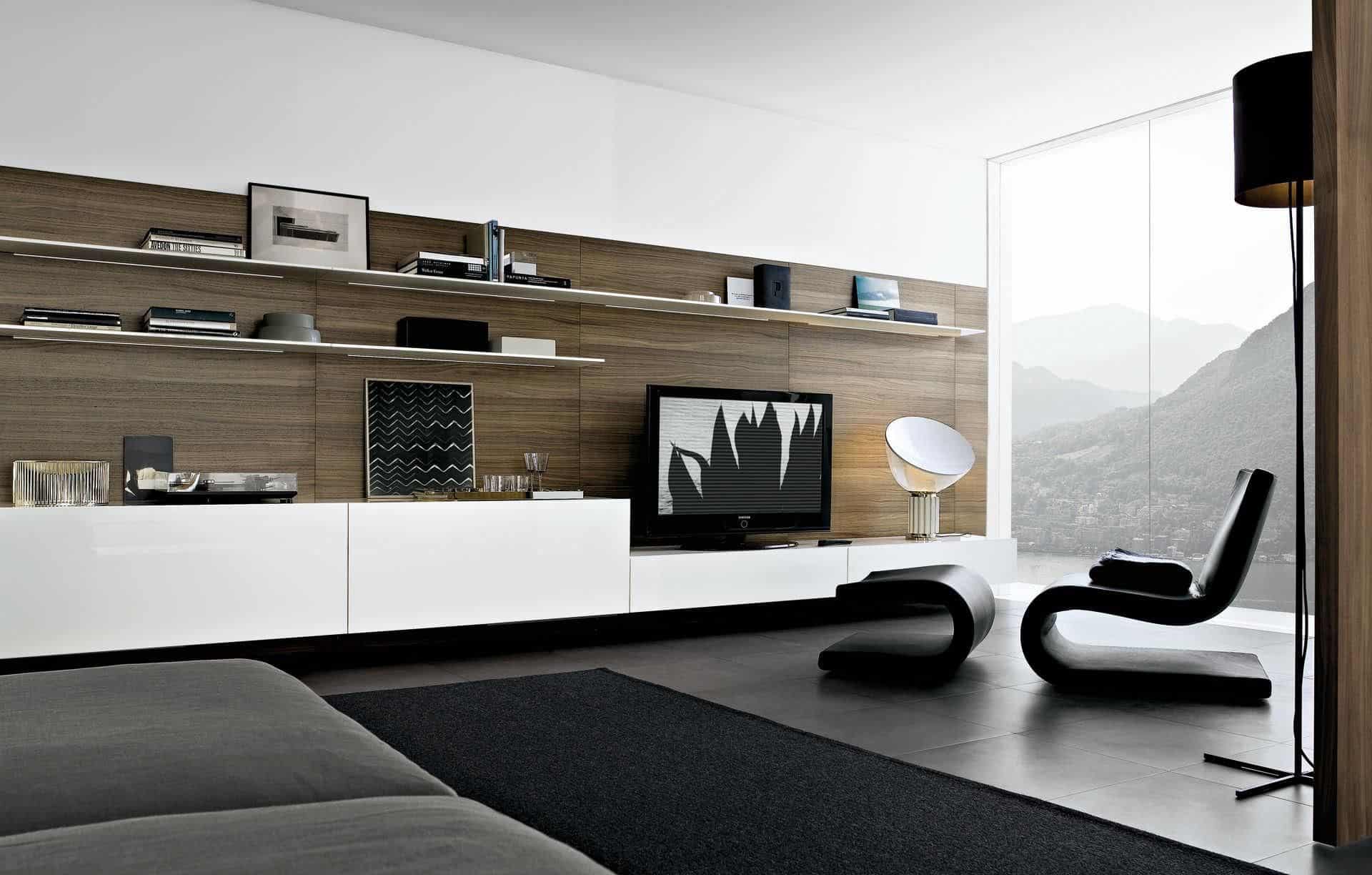 entire wall mount Show stopping Modern Wall Units for your Living Room