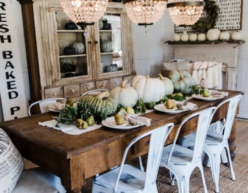 Quirky rustic dining table decorating trends