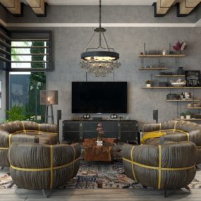 Rustic Industrial Living Room Ideas to Inspire
