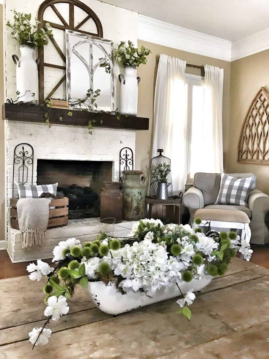 farmhouse room living fresh feminine arrangements floral comes stay same order want family when color