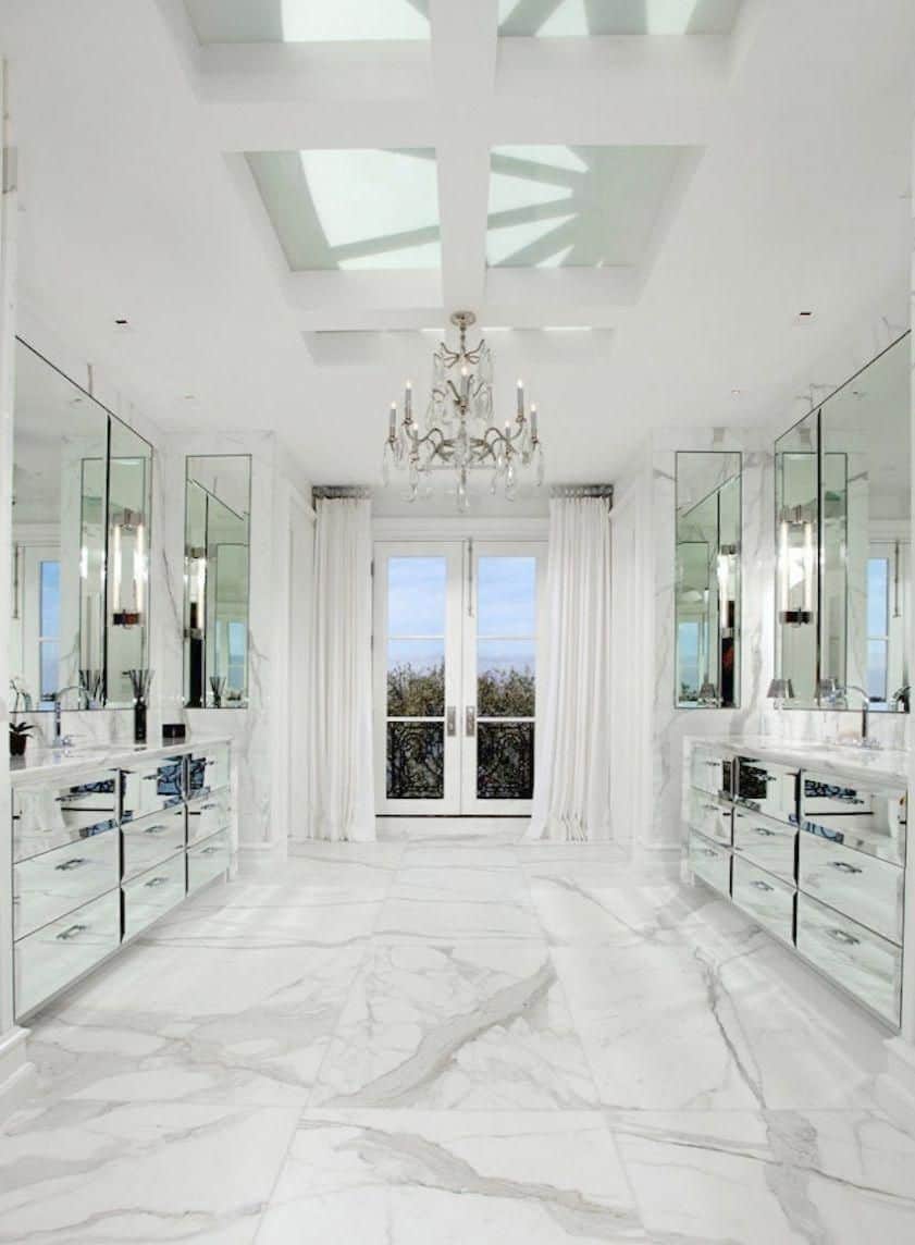 marble in bathroom