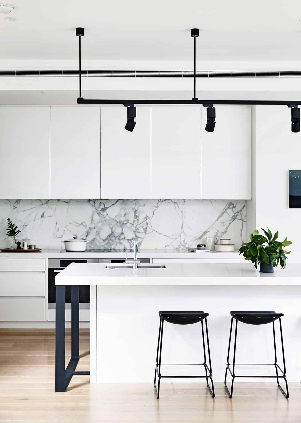 black and white small kitchen Contemporary Small Kitchen Design Ideas
