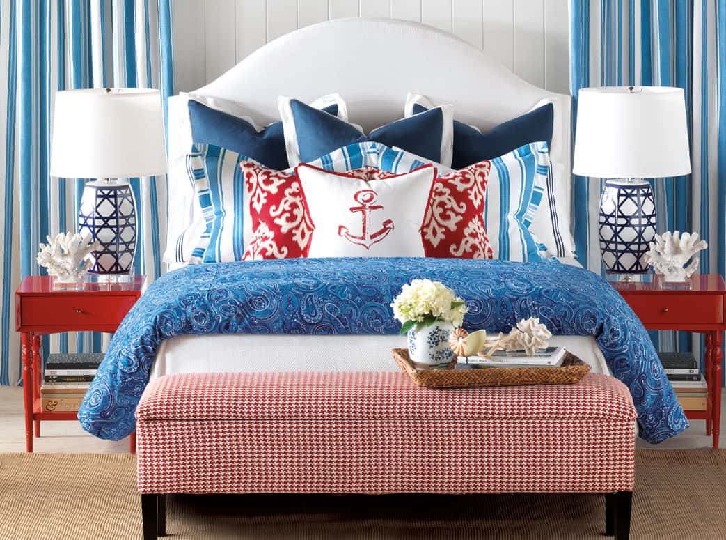 Charming Blue And White Bedrooms