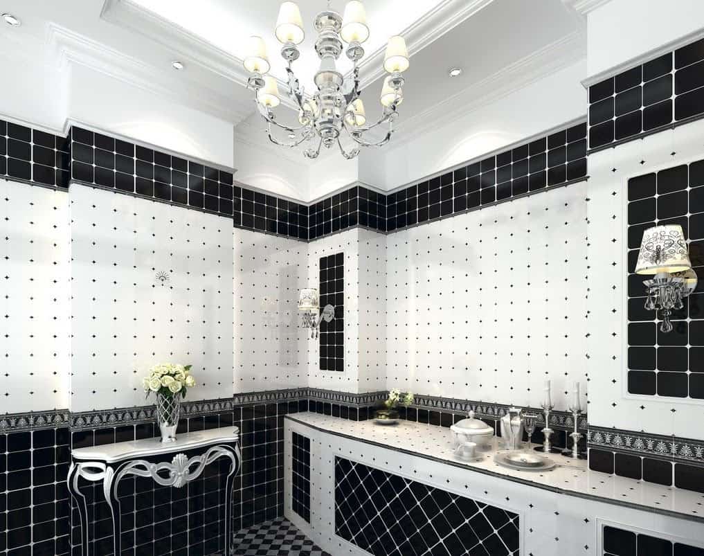 13 Inspiring Black  White Bathroom Ideas  Kitchen Cabinet Kings