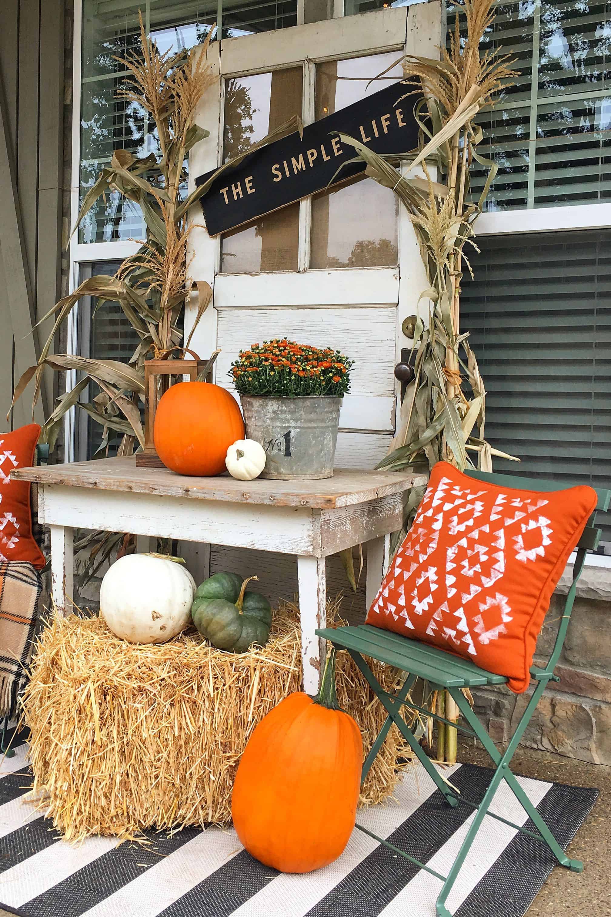 fall crate porch