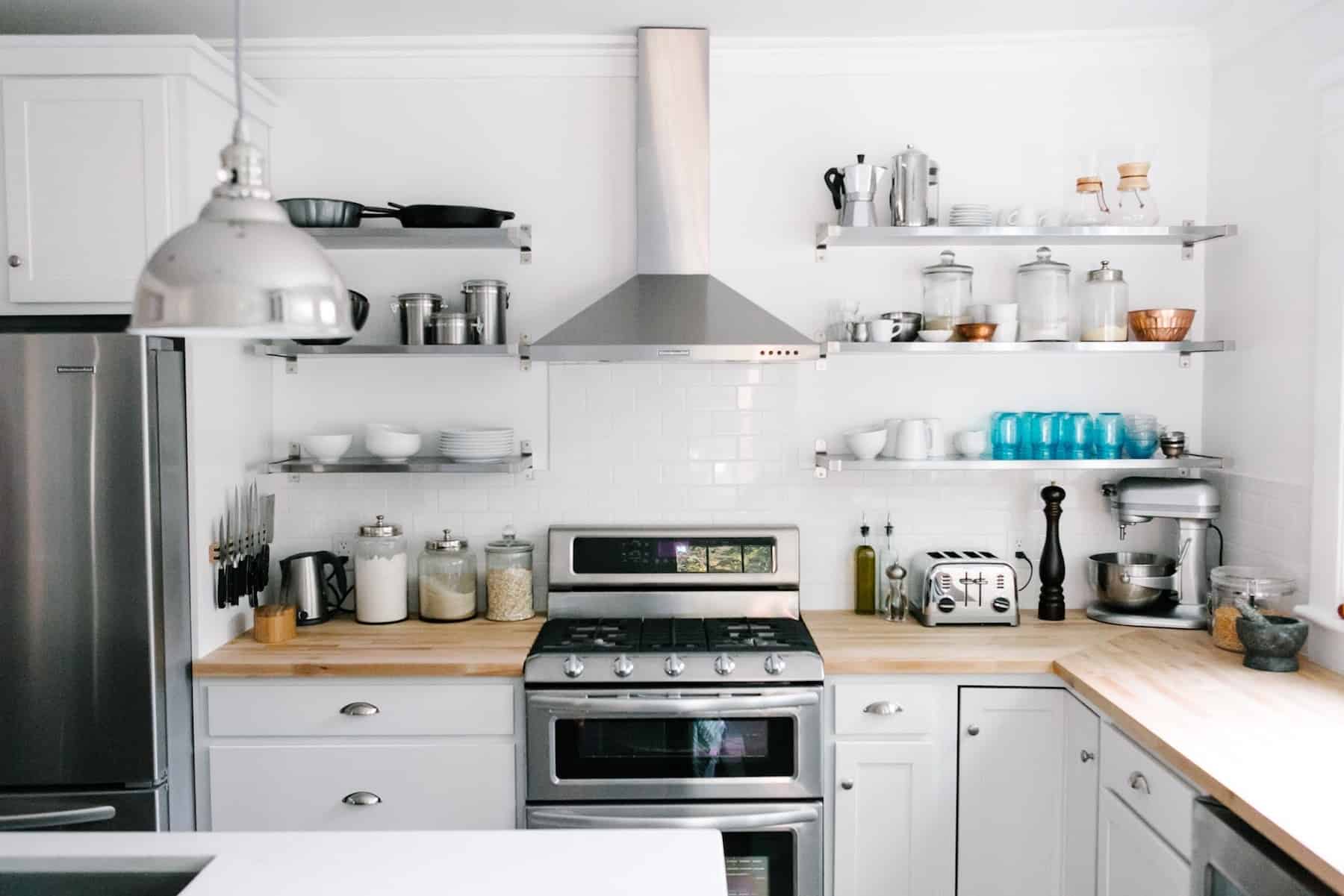 kitchen with shelf