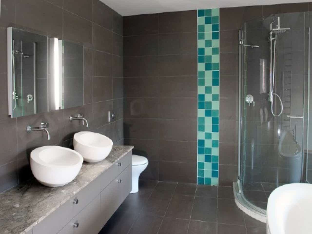 accent wall in tiles