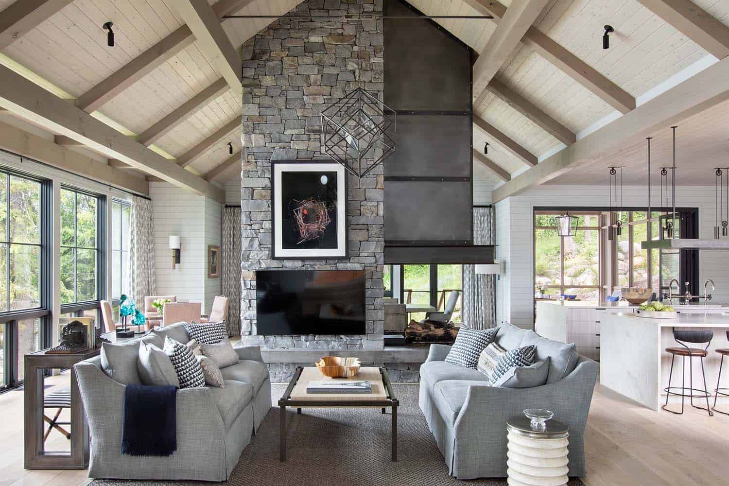 assymetrical living room
