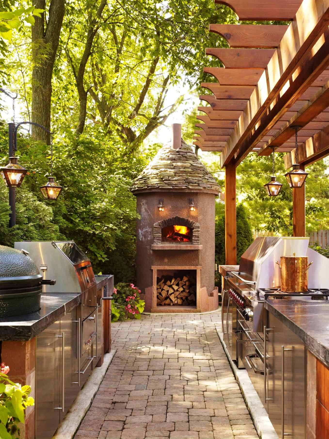 pizza oven outside Outdoor kitchens that will make you want to spend more time outside