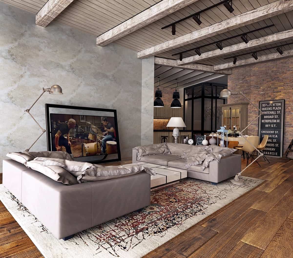 industrial with artwork Stylish Rustic Industrial Decor Accents To Take In Consideration