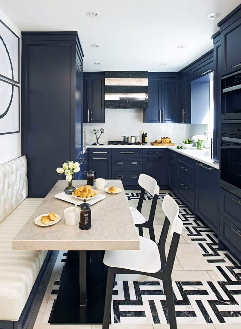 navy kitchen Kitchen trends to embrace the new year