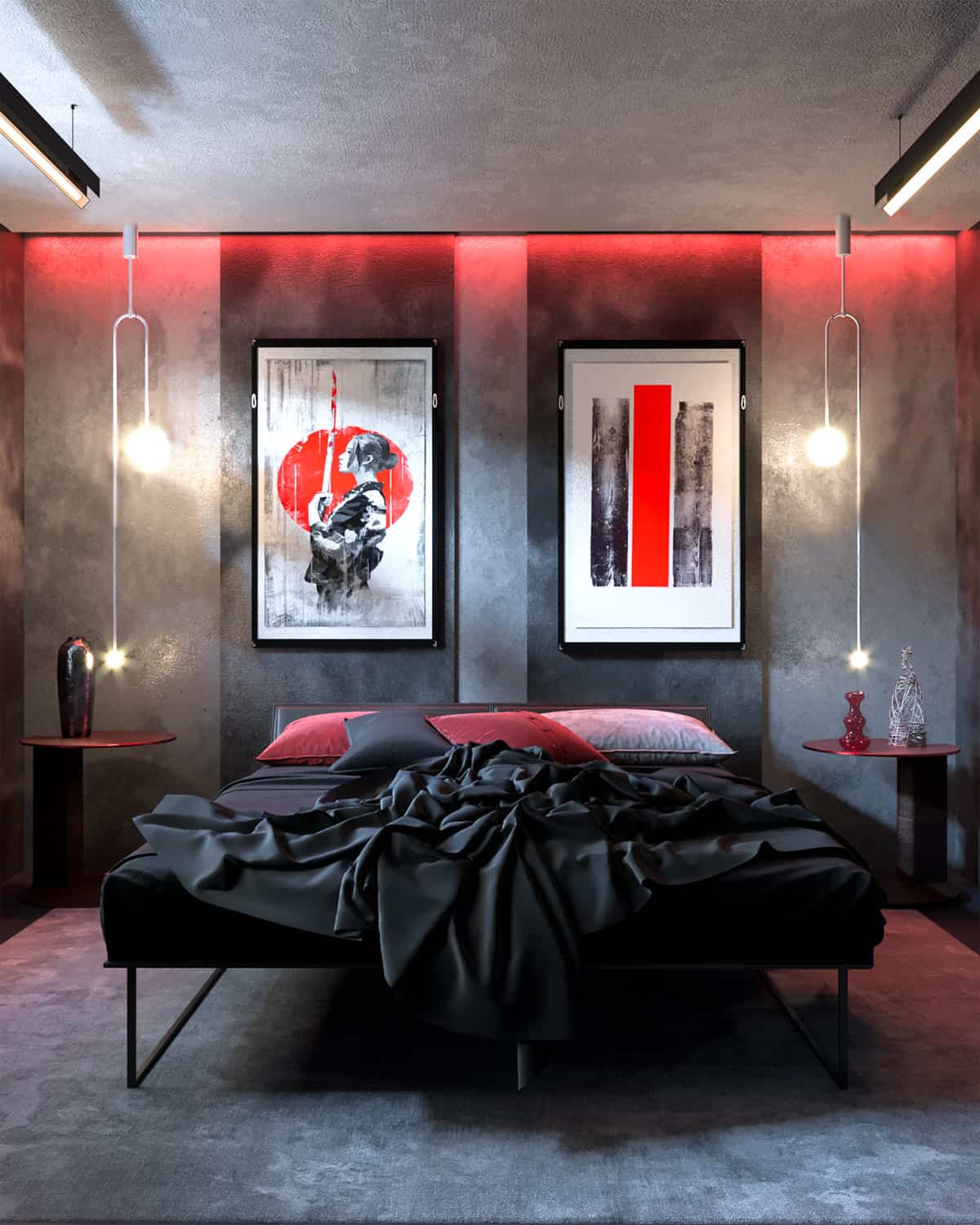 red bedroom Dark Room’s Are Trending  Here’s How To Achieve The Perfect Tranquil Space